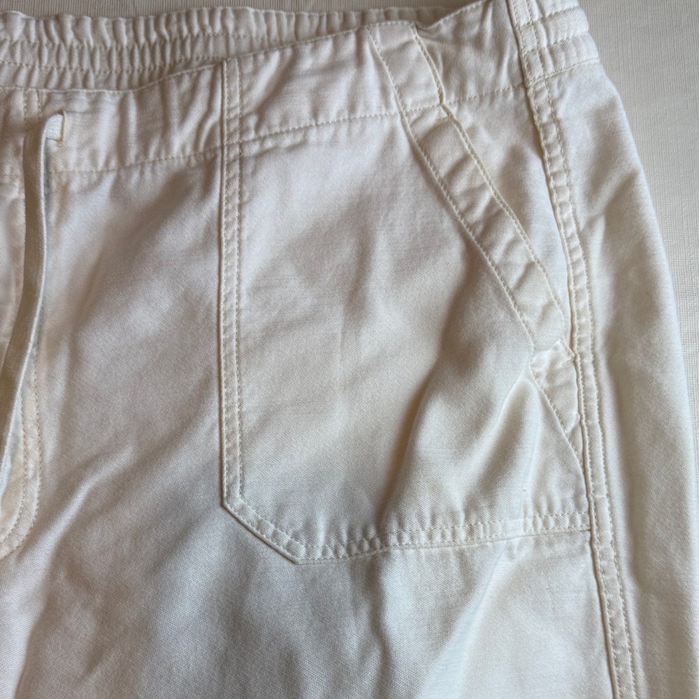 J. Crew Women's Off-White Elastic Waist Drawstring Pants Size XXL - Picture 6 of 14